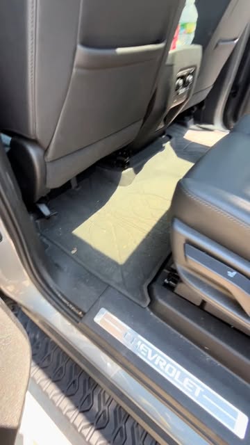 Chevrolet front door sill and floor mat from Jetty Forge’s Instagram